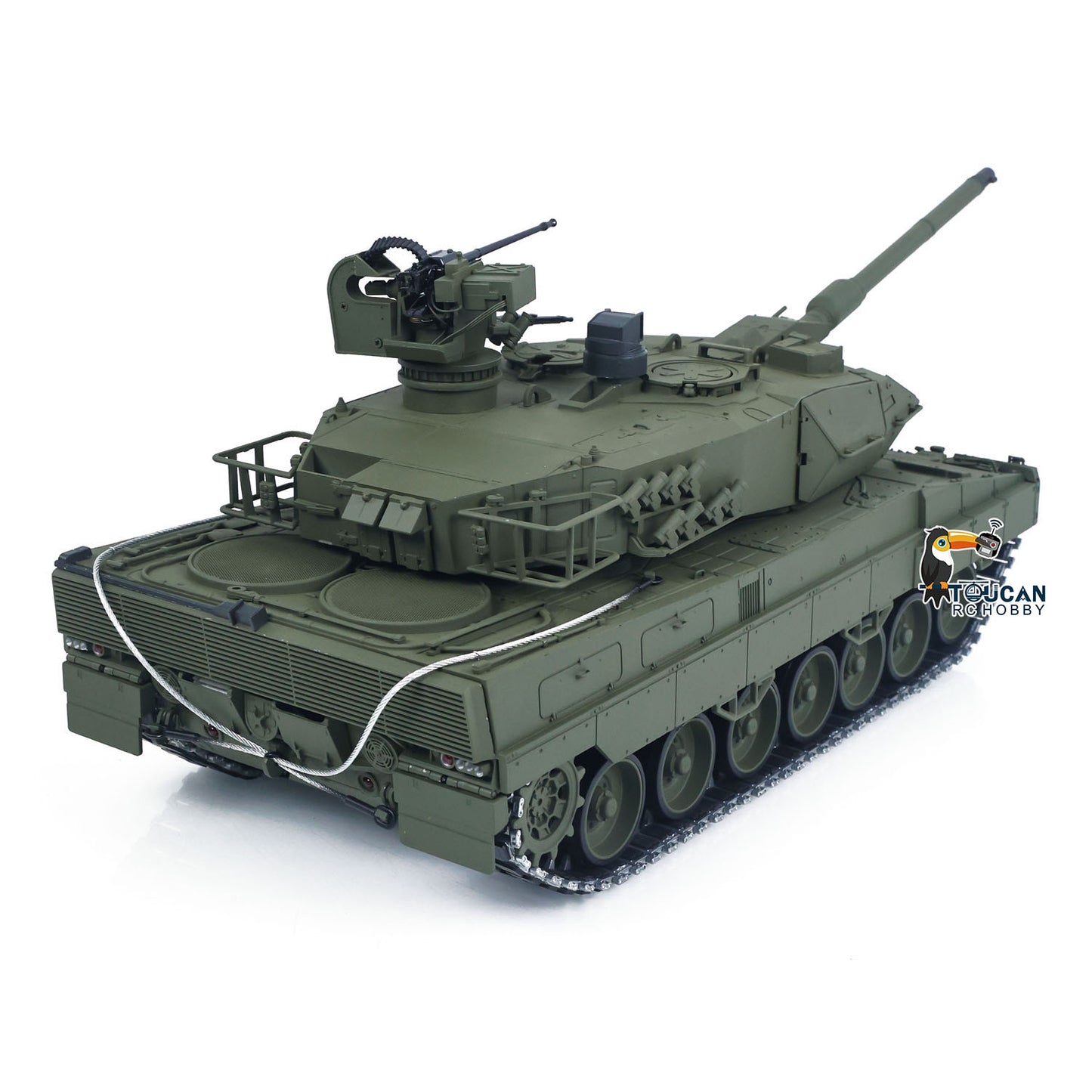 In Stock TOUCAN 1/16 Metal Remote Control Tank 3889 German Leopard A6 Turret 360 Rotation Barrel Recoil and Lifting System Elevation Smoke Unit