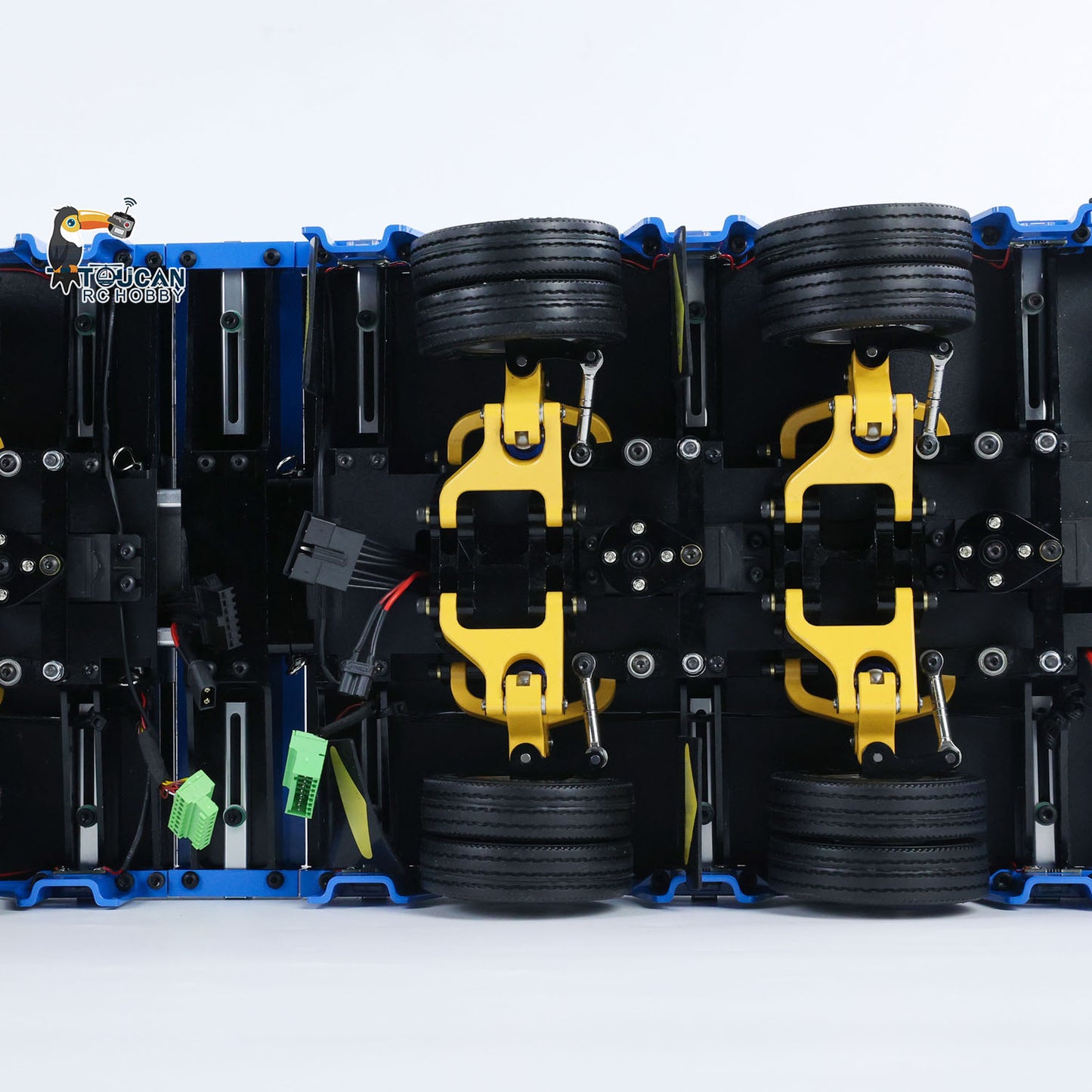 1/14 2 + 5 achsen RC Metall Schwere Anhänger Tieflader Anhänger Für TAMIYA LESU RC Traktor Lkw Radio Gesteuert Lkw Bagger loader
