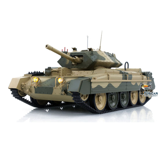 TOUCAN RC HOBBY CoolBank 1/16 Radio Control Tank Crusader MK III 360 Degre Turret Rotation Barrel Recoil Elevation Light Sound Smoke System