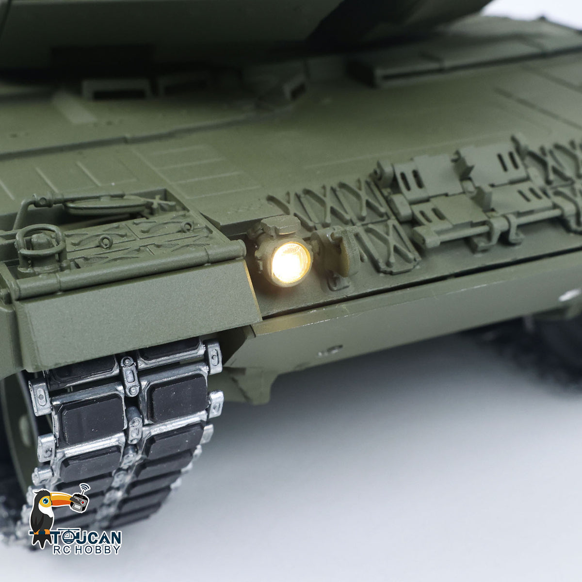 In Stock TOUCAN 1/16 Metal Remote Control Tank 3889 German Leopard A6 Turret 360 Rotation Barrel Recoil and Lifting System Elevation Smoke Unit