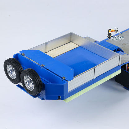 1/14 2 + 5 achsen RC Metall Schwere Anhänger Tieflader Anhänger Für TAMIYA LESU RC Traktor Lkw Radio Gesteuert Lkw Bagger loader