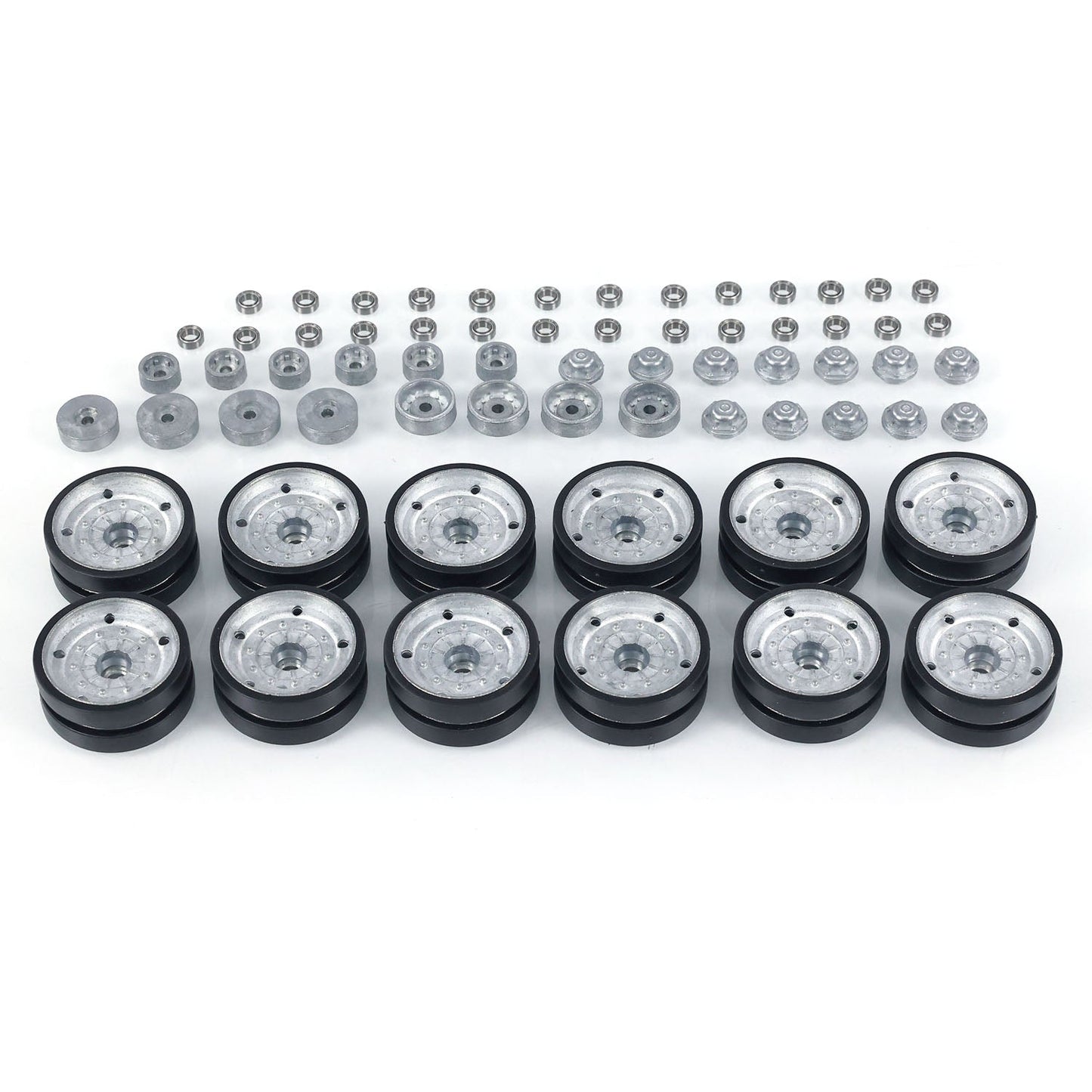 Metal Road Wheels Bearing Cap Tracks for Henglong 1/16 3958 IDF Merkava MK IV RC Tank Vehicle Model Upgraded Accessories