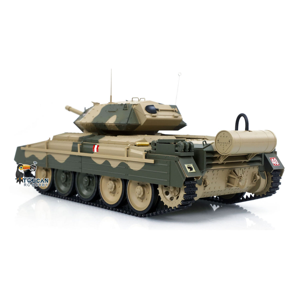 CoolBank 1/16 Radio Control Tank Crusader MK III 360 Degre Turret Rotation Barrel Recoil Elevation Light Sound Smoke System
