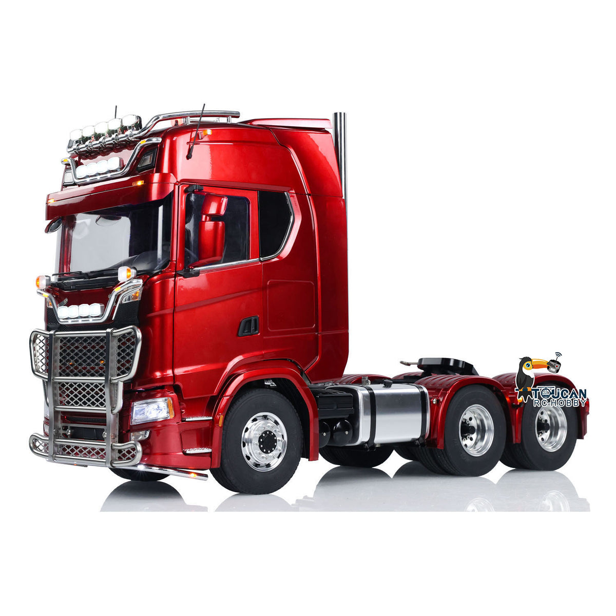 TOUCAN Montiert 1/14 RC Traktor Lkw 770S 6*6 Metall Chassis Licht Sound Rauch Differential Sperre