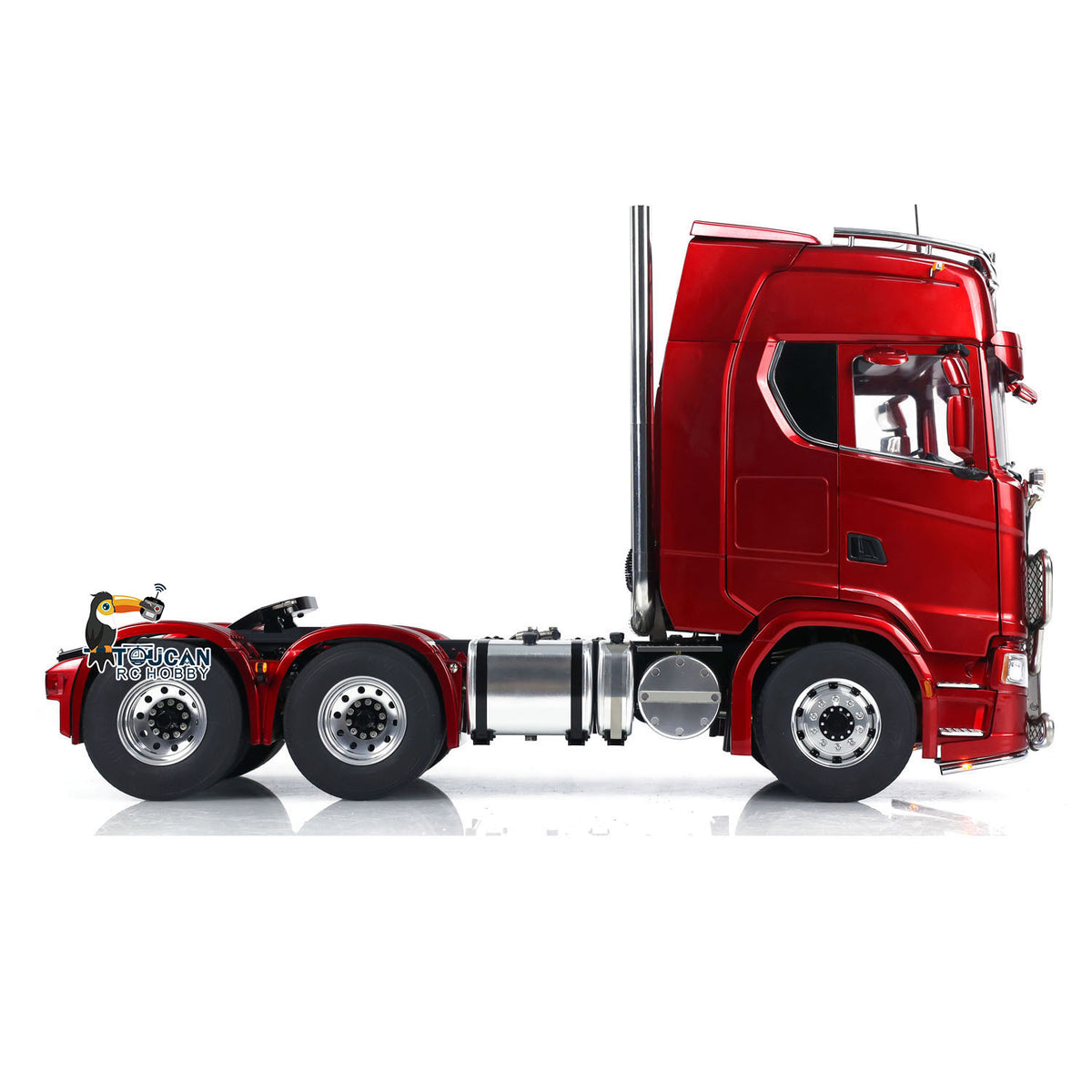 TOUCAN Montiert 1/14 RC Traktor Lkw 770S 6*6 Metall Chassis Licht Sound Rauch Differential Sperre