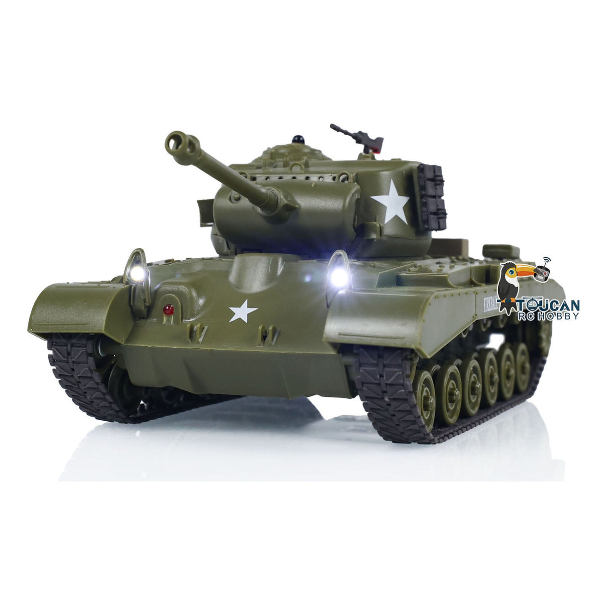 Henglong 1/30 Plastic USA M26 Pershing 3838 M4A3 Sherman 3898 RTR RC Tank With Infrared Combat System Battle Military Vehicle Model