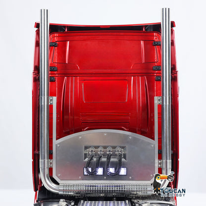 TOUCAN Montiert 1/14 RC Traktor Lkw 770S 6*6 Metall Chassis Licht Sound Rauch Differential Sperre