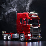TOUCAN Montiert 1/14 RC Traktor Lkw 770S 6*6 Metall Chassis Licht Sound Rauch Differential Sperre