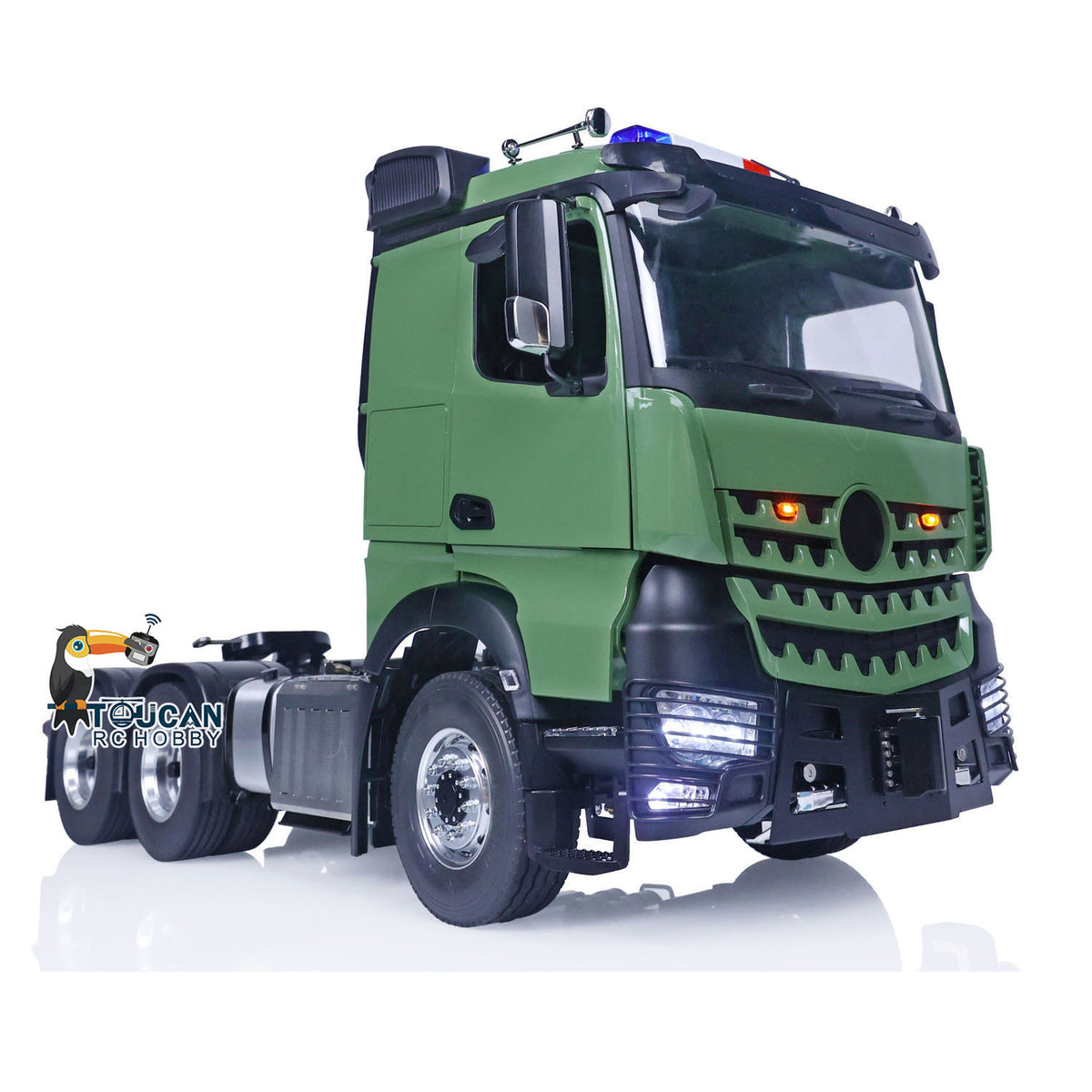 TOUCAN RC HOBBY Painted Assembled 1/14 RC Tractor 6x6 Truck Metal Chassis Remote Control 1851 3363 Cars Lights Sounds