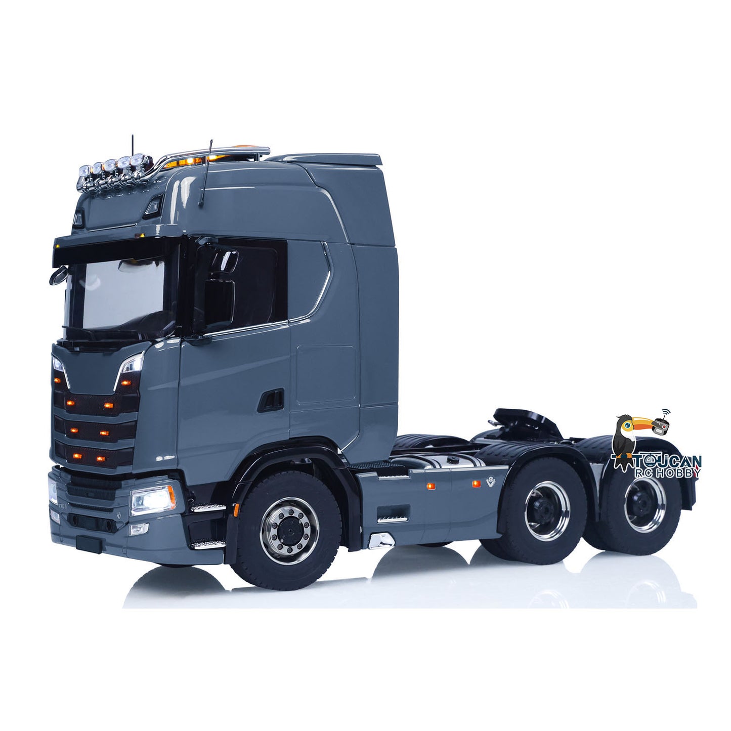 770S 1/14 6X6 RC Tractor Truck Liftable Rear Axle Wheel Hub Reduction Differential Locks Hobbywing ESC Flysky ST8 Light System
