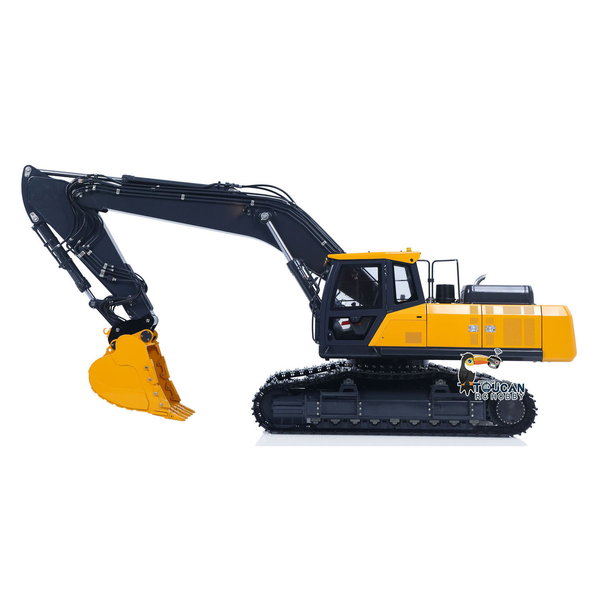TOUCAN RC HOBBY SFrog E400 Pro Metal 1/14 RC Hydraulic Excavator Remote Control Digger 9CH Valves Quick Release Coupler for Adults