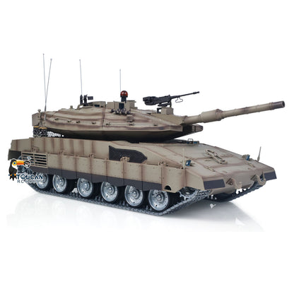 Heng Long 1/16 RC Battle Tank IDF Merkava MK IV 3958 Full Metal Chassis Road Wheels IR Barrel Recoil 360 Rotation Ready to Play