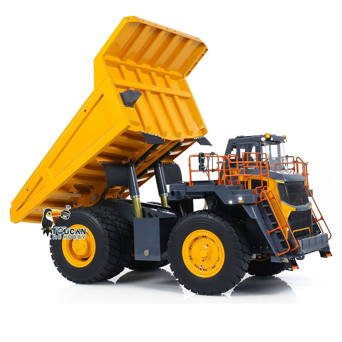 TOUCAN RC HOBBY LESU Aoue R100E 1/16 Heavy Metal Hydraulic Mining Truck A0003 Dumper RC Mine Truck  Model Motor ESC Servo Light System Model DIY