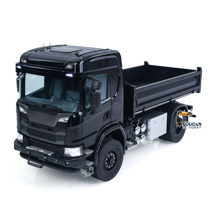 TOUCAN RC HOBBY Double E 1/14 4x4 Electric Lifting RC Dump Truck 500G E022 2Speed RTR Tipper Metal Axle Magnetic High Roof Battery Radio Light
