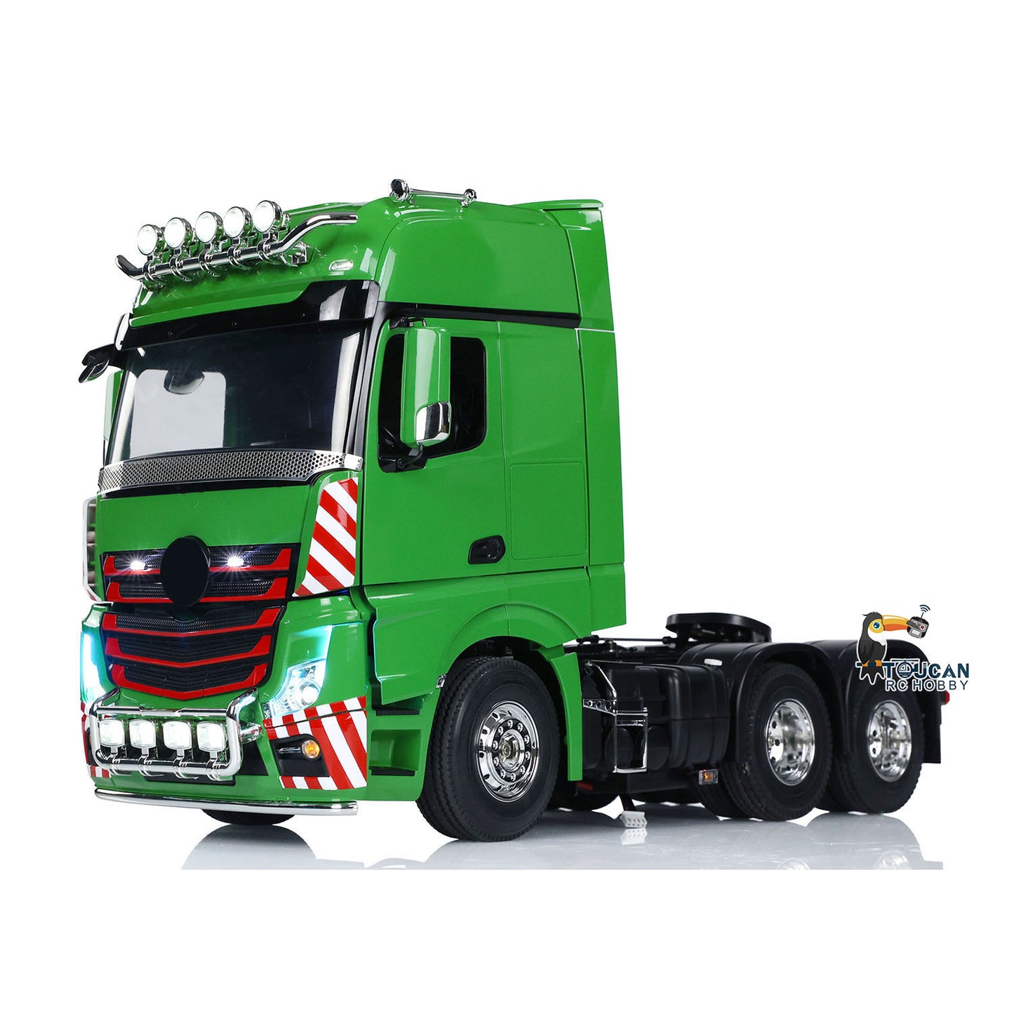 1/14 3-Achsen RC Sattelzugmaschine TOUCAN Lackiert Zusammengebaut 6x4 3363 Ferngesteuerter LKW RTR Modell ST8 Funkbatterie