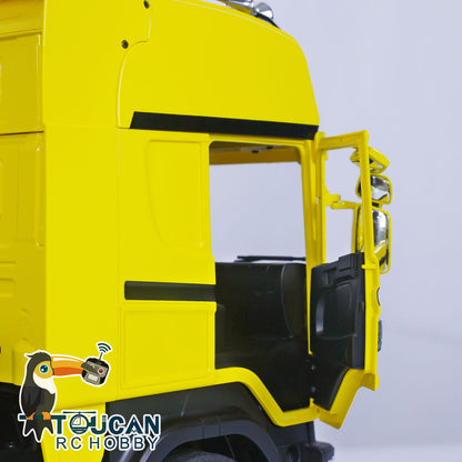 TOUCAN Lackiertes 6x6 Metallchassis RC Sattelzugmaschine 1/14 RTR Funkfernsteuerungsauto DIY Modell 2-Gang-Getriebe
