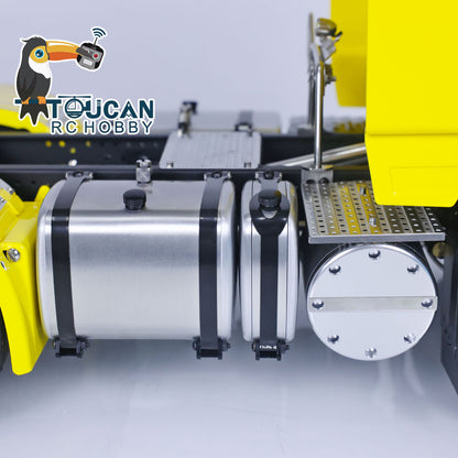 TOUCAN Lackiertes 6x6 Metallchassis RC Sattelzugmaschine 1/14 RTR Funkfernsteuerungsauto DIY Modell 2-Gang-Getriebe