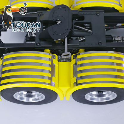 TOUCAN Lackiertes 6x6 Metallchassis RC Sattelzugmaschine 1/14 RTR Funkfernsteuerungsauto DIY Modell 2-Gang-Getriebe