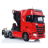 1/14 RC Truck Remote Control Tractor Truck 7-way Valves Hydraulic Crane 6x6 RC Lorry Car 3Speed Gearbox Axle Locks Light Sound System