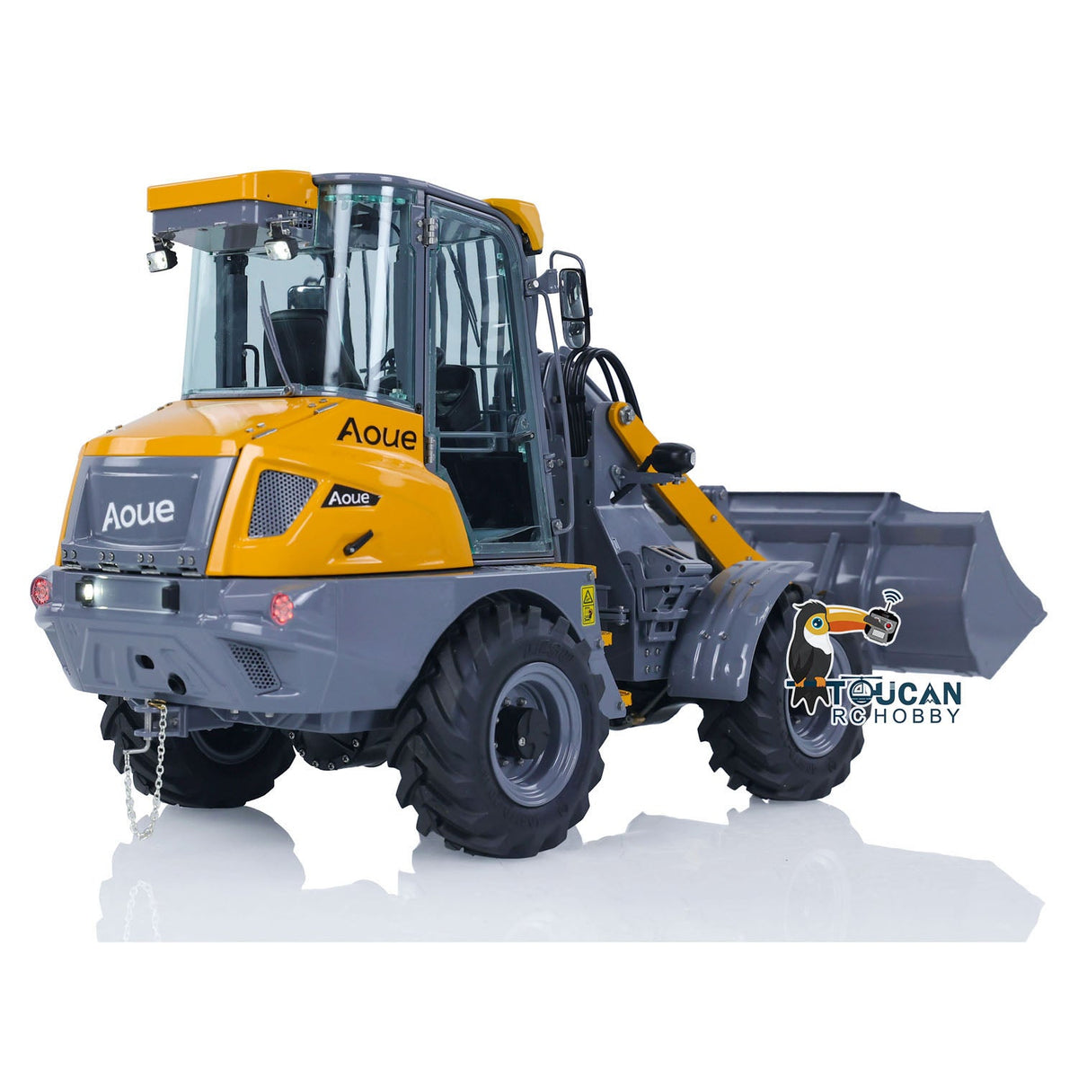 TOUCAN RC HOBBY LESU AOUE MCL8 1/14 Metal 4x4 Hydraulic RC Loader A0015 with 4CH Reversing Valve Light Sound System for Construction Model Hobbyists