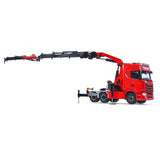 1/14 RC Truck Remote Control Tractor Truck 7-way Valves Hydraulic Crane 6x6 RC Lorry Car 3Speed Gearbox Axle Locks Light Sound System