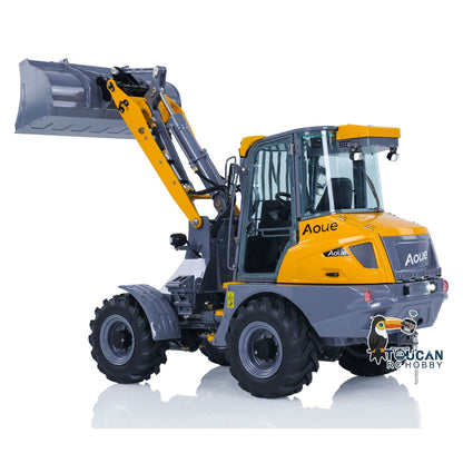 TOUCAN RC HOBBY LESU AOUE MCL8 1/14 Metal 4x4 Hydraulic RC Loader A0015 with 4CH Reversing Valve Light Sound System for Construction Model Hobbyists