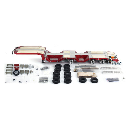 TOUCAN RC HOBBY 1/14 3 Axles Metal Trailer Extendible Trailers for RC Tractor Truck Car Remote Control Vehicle Tipper DIY Models Semi-Assembled No Light Battery Charge