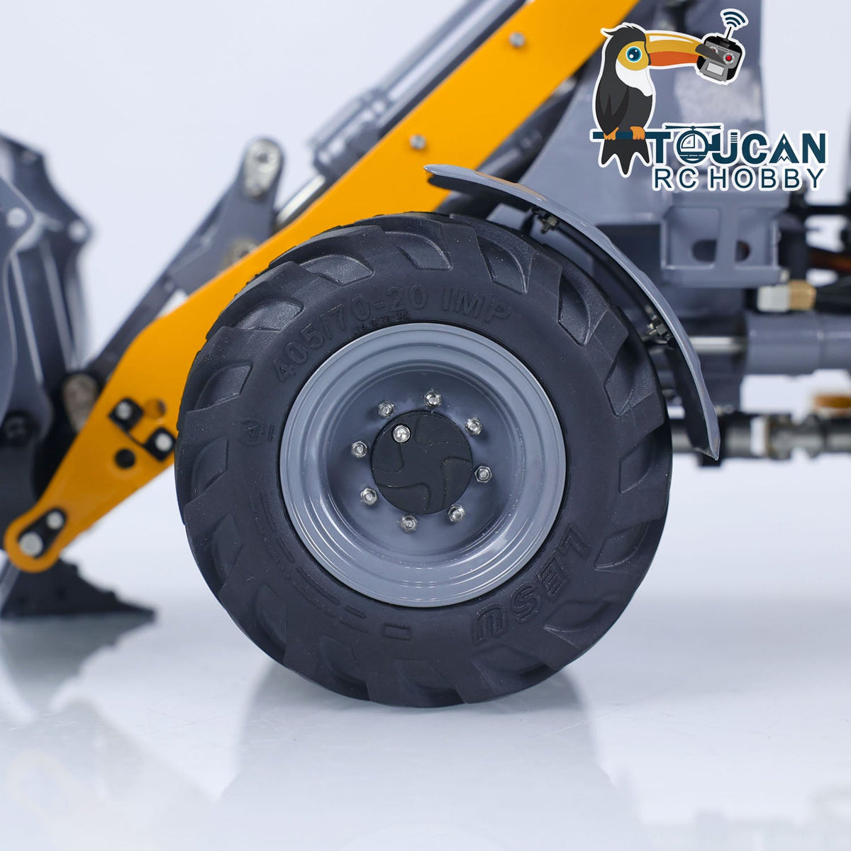 TOUCAN RC HOBBY LESU AOUE MCL8 1/14 Metal 4x4 Hydraulic RC Loader A0015 with 4CH Reversing Valve Light Sound System for Construction Model Hobbyists
