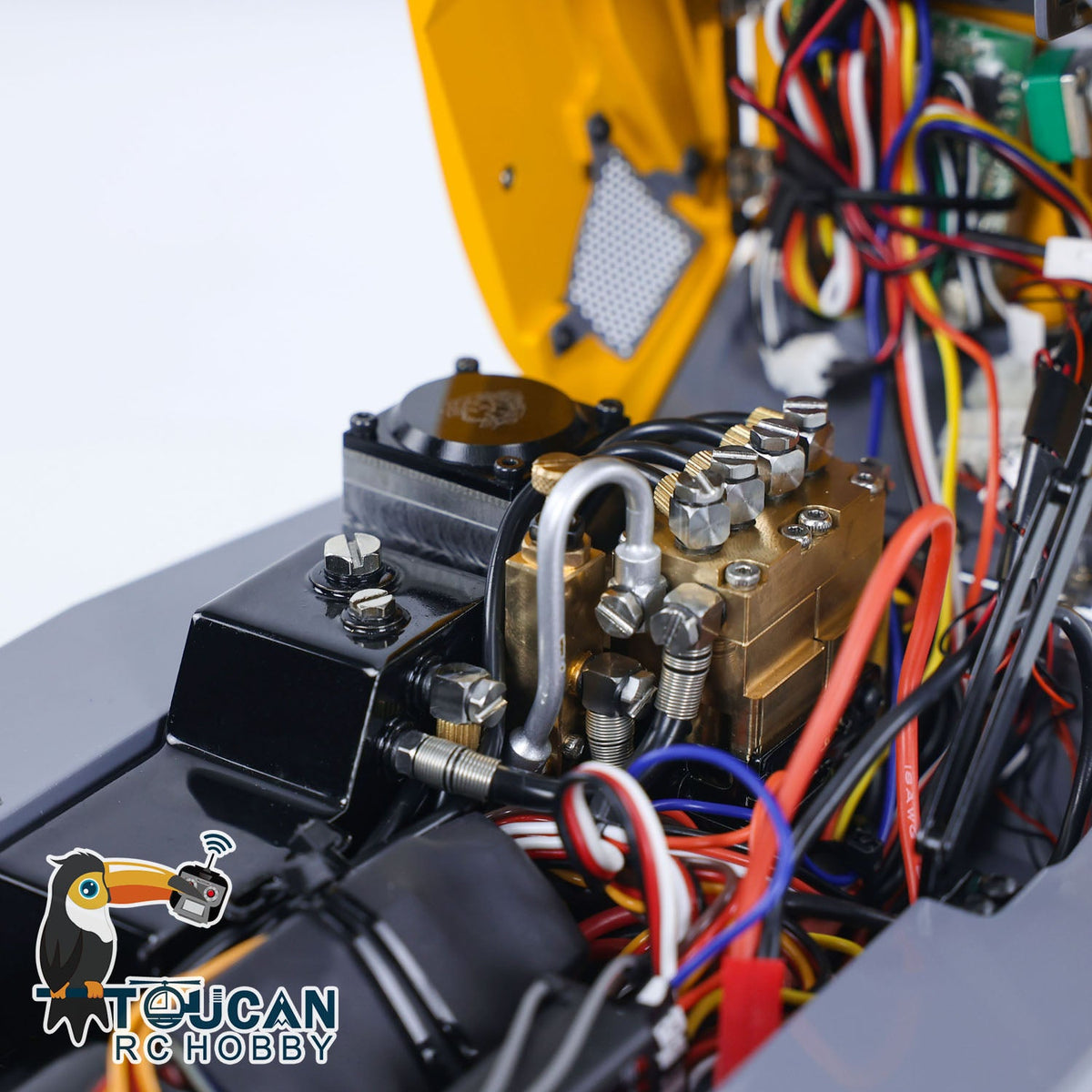 TOUCAN RC HOBBY LESU AOUE MCL8 1/14 Metal 4x4 Hydraulic RC Loader A0015 with 4CH Reversing Valve Light Sound System for Construction Model Hobbyists