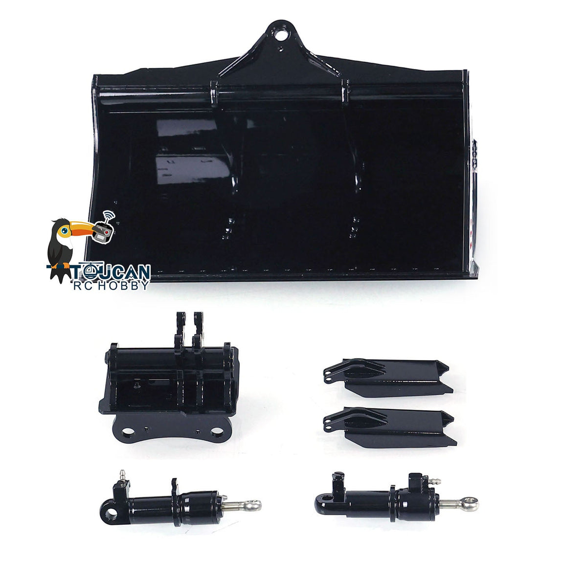 TOUCAN RC HOBBY LESU 1/14 RC Model Metal Hydraulic Aoue ET30H Wheeled Excavator Digger Quick Coupler Openable Bucket Small Bucket