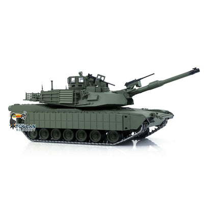 In Stock TUSK I TOUCAN 1:16 Metal M1A2 Abrams RC Tank 360 Turret Rotation IR Barrel Elevation Recoil Dual Smoke Units Electric Periscope