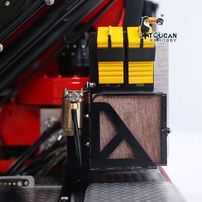 1/14 RC Truck Remote Control Tractor Truck 7-way Valves Hydraulic Crane 6x6 RC Lorry Car 3Speed Gearbox Axle Locks Light Sound System