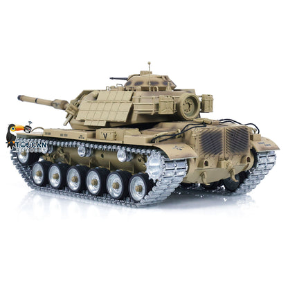 1/16 Tongde M60A1 ERA USA RC Infrarot- und BB-Kampfpanzer, lackiert und montiert, Funksteuerung, Militärmodell, Metallräder, elektrischer Panzerlauf, Rückstoß
