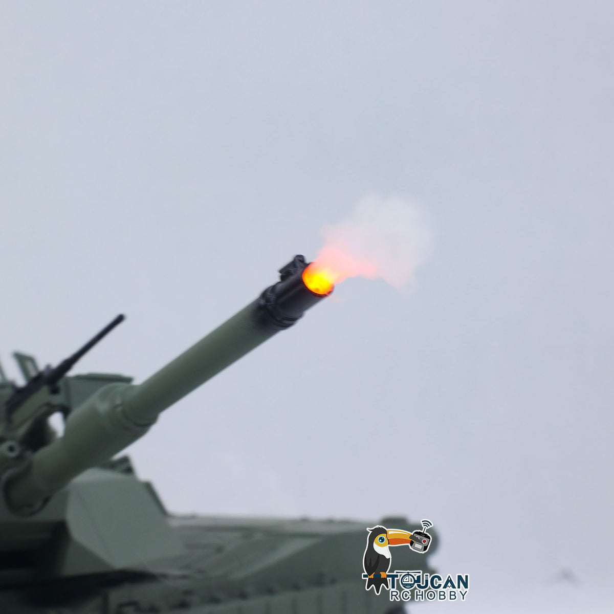 In Stock TUSK I TOUCAN 1:16 Metal M1A2 Abrams RC Tank 360 Turret Rotation IR Barrel Elevation Recoil Dual Smoke Units Electric Periscope