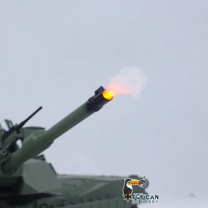 TOUCAN 1/16 Metal RC Tank M1A2 Abrams IR Dual Current Driving Gearbox Barrel Recoil Elevation 360 Turret Rotation Smoke RTR Electric Periscope