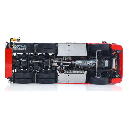 1/14 RC Truck Remote Control Tractor Truck 7-way Valves Hydraulic Crane 6x6 RC Lorry Car 3Speed Gearbox Axle Locks Light Sound System