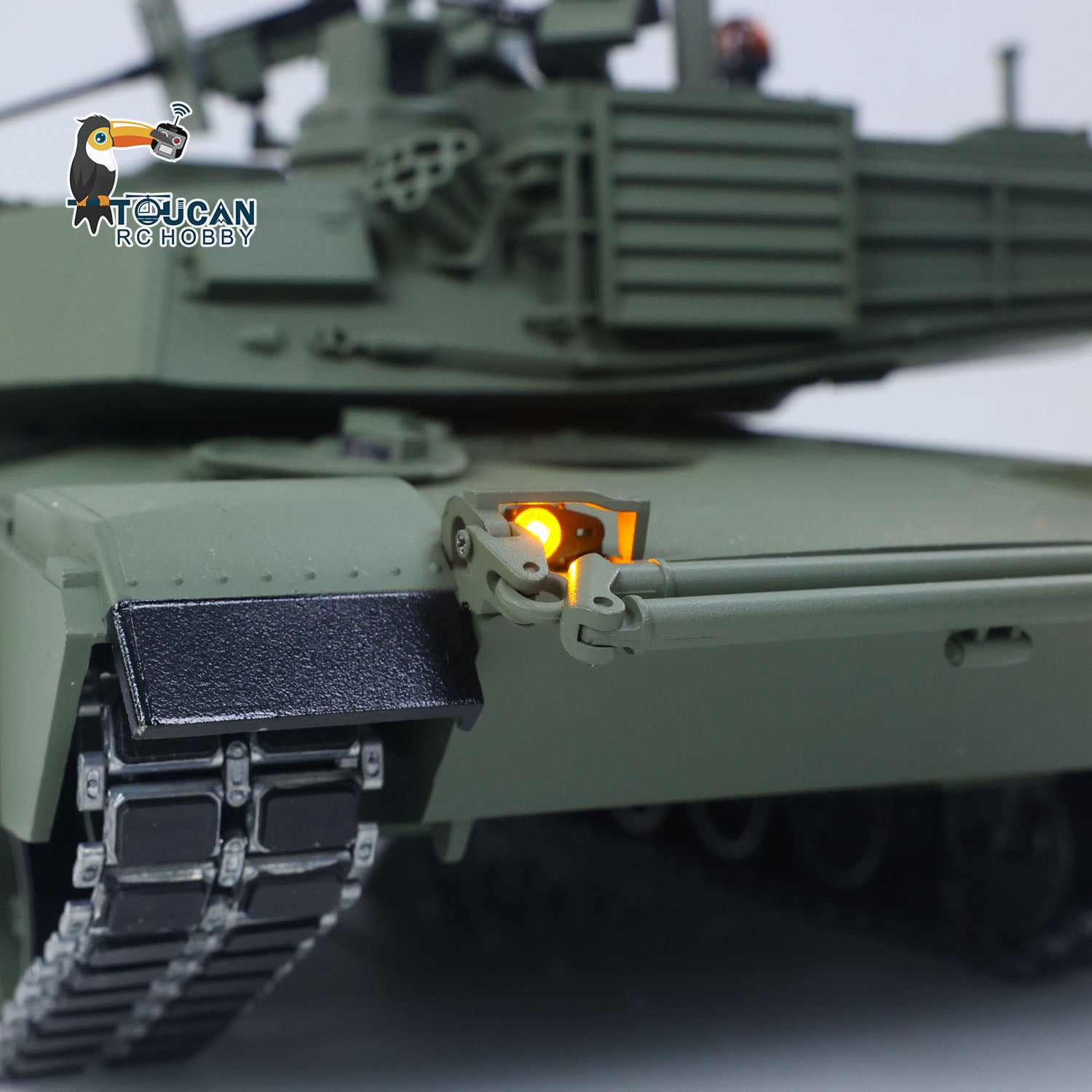 TUSK I TOUCAN 1:16 Metal M1A2 Abrams RC Tank 360 Turret Rotation IR Ba ...