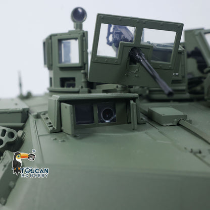In Stock TUSK I TOUCAN 1:16 Metal M1A2 Abrams RC Tank 360 Turret Rotation IR Barrel Elevation Recoil Dual Smoke Units Electric Periscope