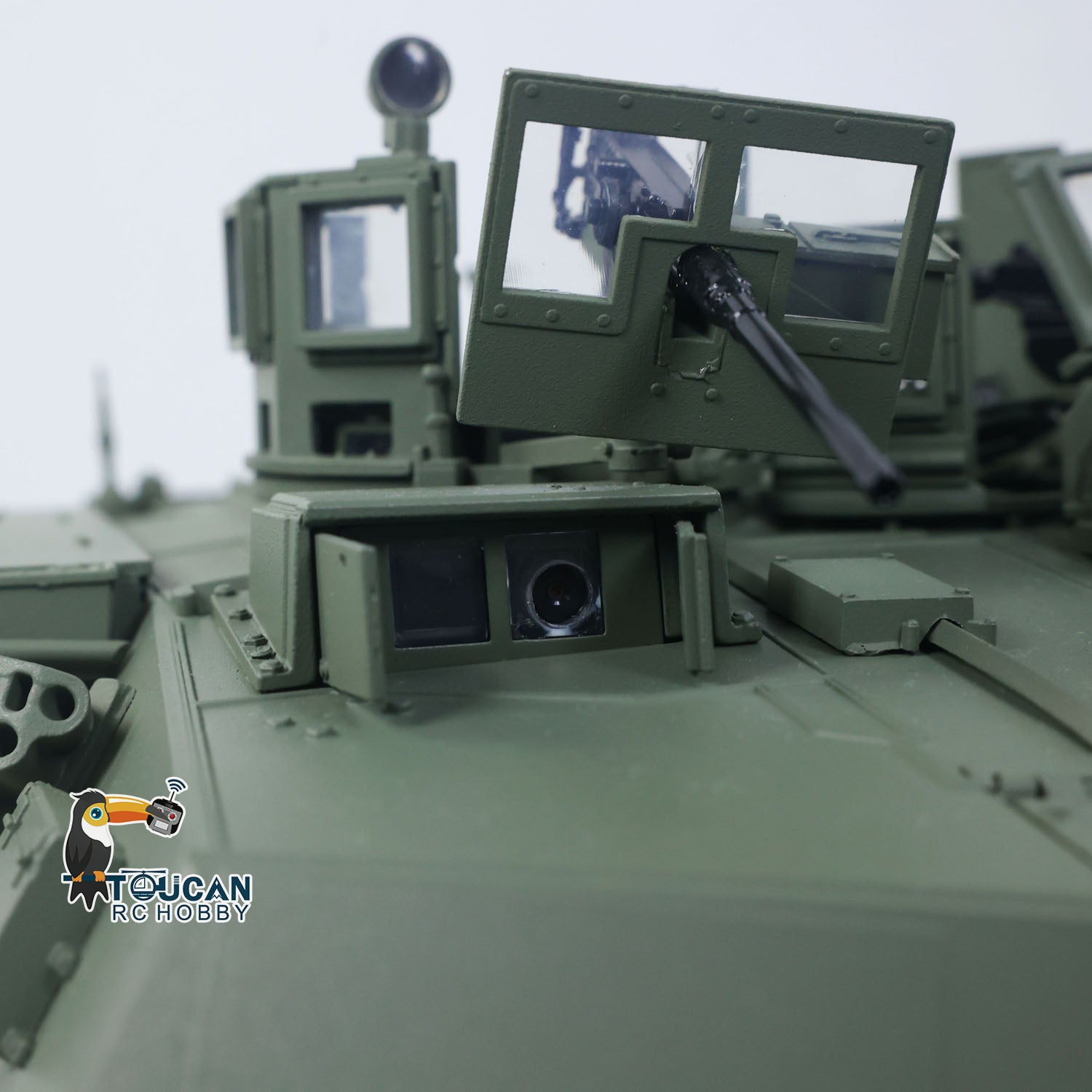 TUSK I TOUCAN 1:16 Metal M1A2 Abrams RC Tank 360 Turret Rotation IR Ba ...