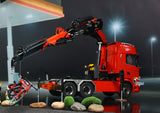 1/14 RC Truck Remote Control Tractor Truck 7-way Valves Hydraulic Crane 6x6 RC Lorry Car 3Speed Gearbox Axle Locks Light Sound System