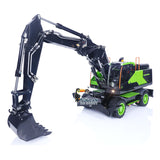 EC380 1/14 RC Hydraulikbagger Rad-Baufahrzeug 3-Arm Fernbedienung Bagger Modell Greifer Kippbarer Zweischalengreifer