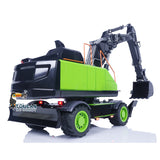 EC380 1/14 RC Hydraulikbagger Rad-Baufahrzeug 3-Arm Fernbedienung Bagger Modell Greifer Kippbarer Zweischalengreifer