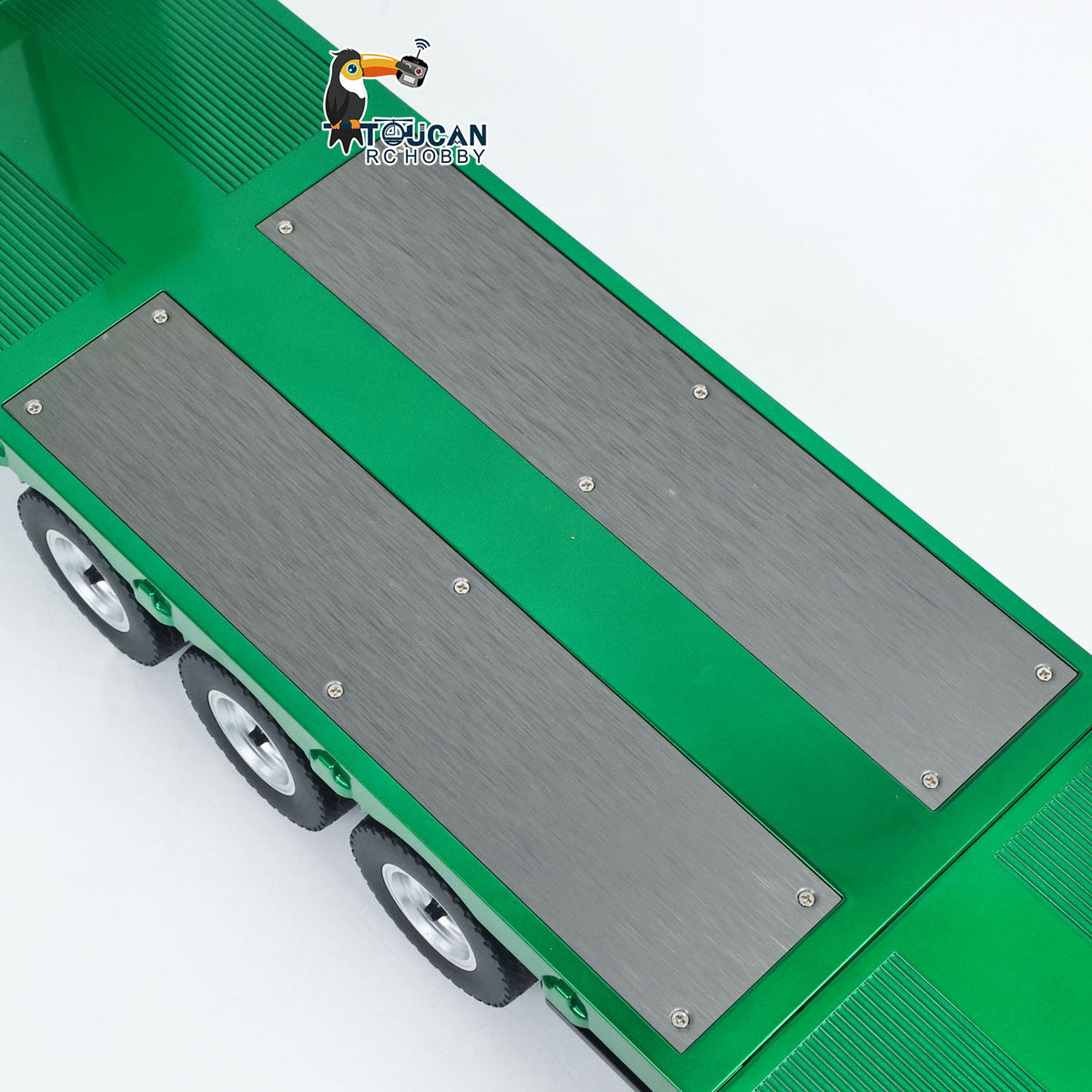 TOUCAN RC HOBBY Fast Free Shipping HUINA 1/18 Plastic Flatbed Semi Trailer 1502 for Radio Controlled Tractor Truck 1501 Electric Support Legs Battery No Light