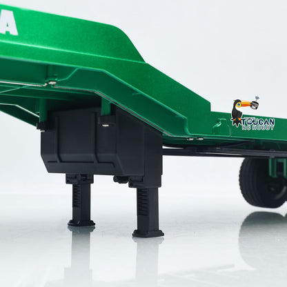 TOUCAN RC HOBBY Fast Free Shipping HUINA 1/18 Plastic Flatbed Semi Trailer 1502 for Radio Controlled Tractor Truck 1501 Electric Support Legs Battery No Light