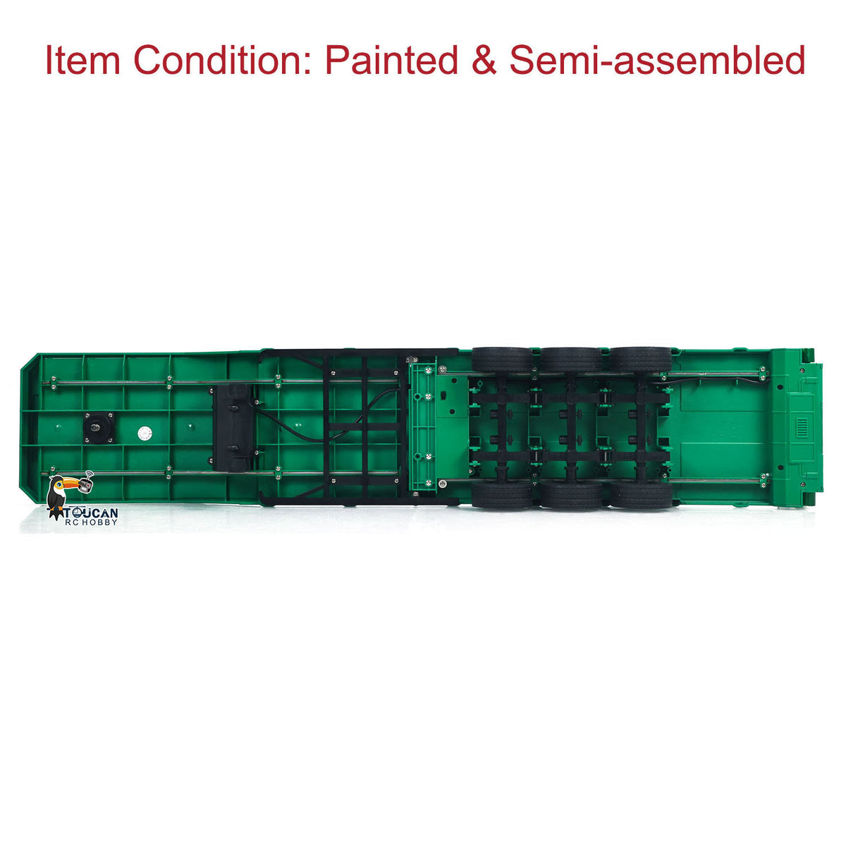 TOUCAN RC HOBBY Fast Free Shipping HUINA 1/18 Plastic Flatbed Semi Trailer 1502 for Radio Controlled Tractor Truck 1501 Electric Support Legs Battery No Light