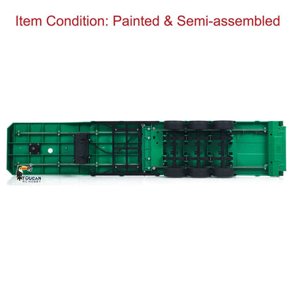 TOUCAN RC HOBBY Fast Free Shipping HUINA 1/18 Plastic Flatbed Semi Trailer 1502 for Radio Controlled Tractor Truck 1501 Electric Support Legs Battery No Light