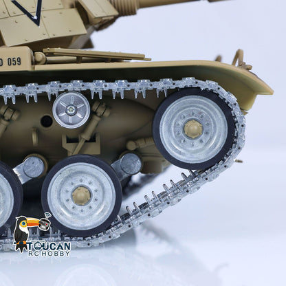 1/16 Tongde M60A1 ERA USA RC Infrarot- und BB-Kampfpanzer, lackiert und montiert, Funksteuerung, Militärmodell, Metallräder, elektrischer Panzerlauf, Rückstoß