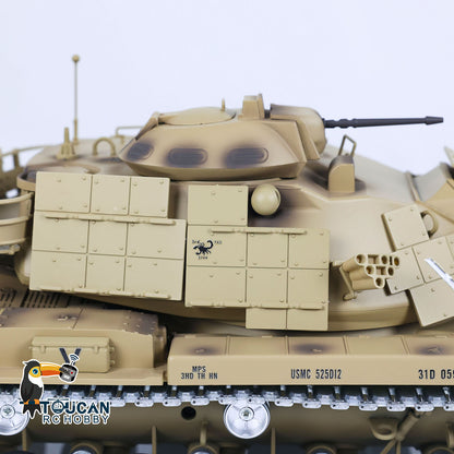1/16 Tongde M60A1 ERA USA RC Infrarot- und BB-Kampfpanzer, lackiert und montiert, Funksteuerung, Militärmodell, Metallräder, elektrischer Panzerlauf, Rückstoß