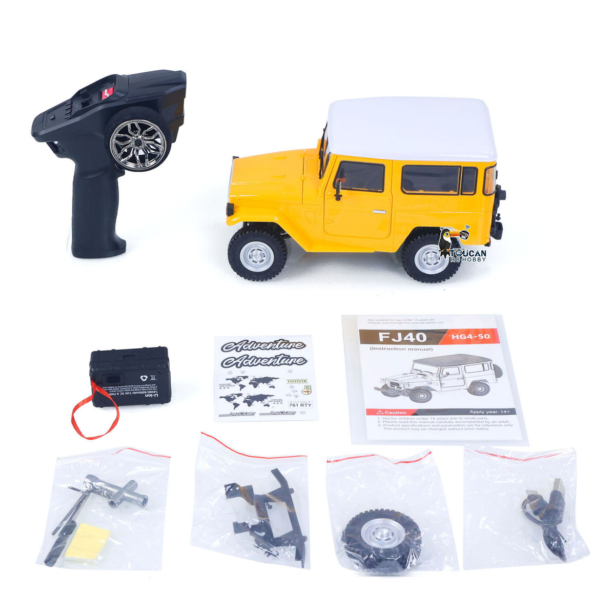 1/16 HG 4x4 RC Geländewagen FJ40 Elektrische Fernbedienung Crawler Land Cruiser Auto Lackiert Zusammengebaut Simulation Hobby 