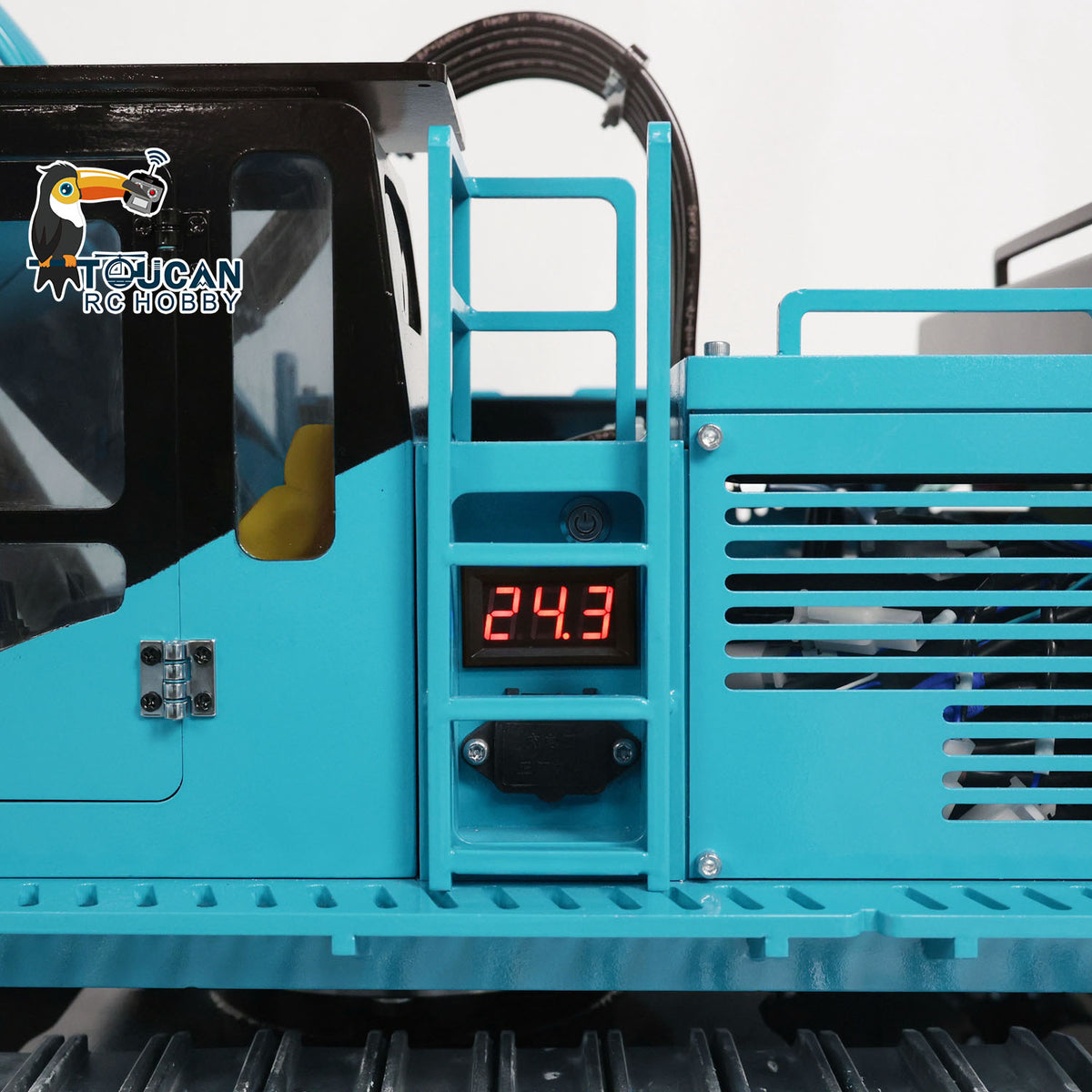 TOUCAN RC HOBBY 1/8 Hydraulic RC Tracked Digger 385CF Remote Control Metal Excavator 150KG Model 4250 Motor Light System
